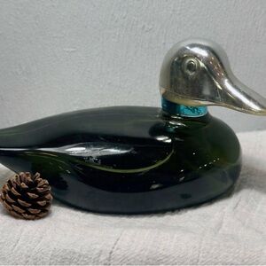Vintage Avon Aftershave-  Glass Duck Figurine with Original Liquid